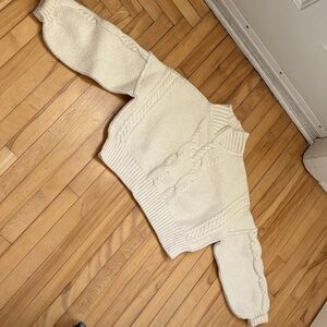 IRO Cream Cable Knit Cardigan